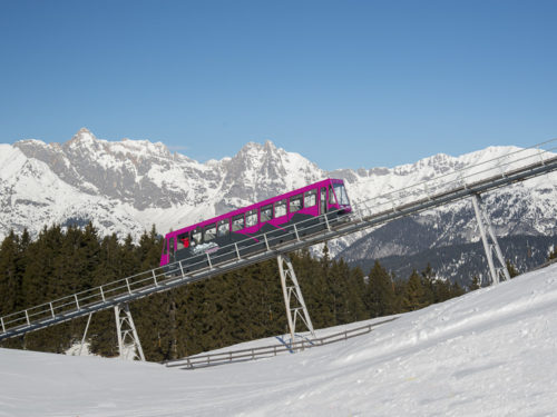 O funicular para Rosshütte