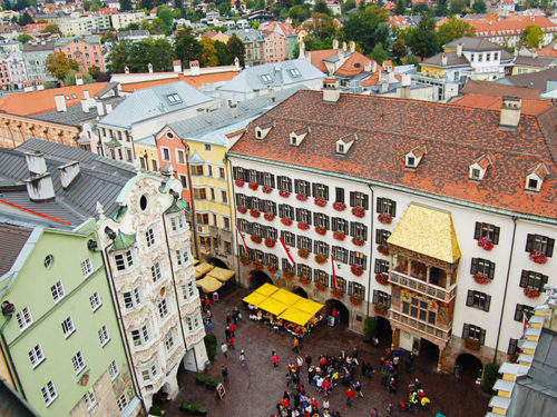 O famoso Telhado Dourado em Innsbruck, Tirol, Austria