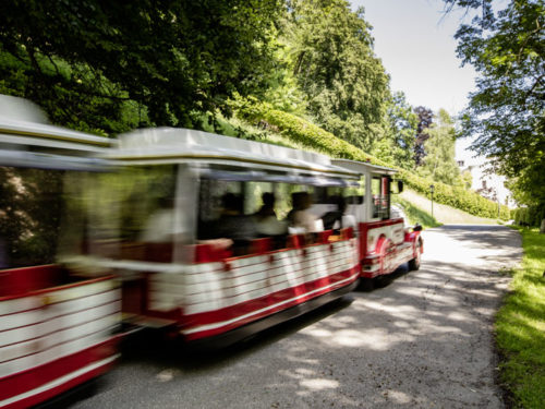 9 / 9 O Tratzberg Express permite fácil acesso para aqueles que não gostam muito de caminhada ou daqueles que precisam realmente do transporte. Foto: Schloss Tratzberg