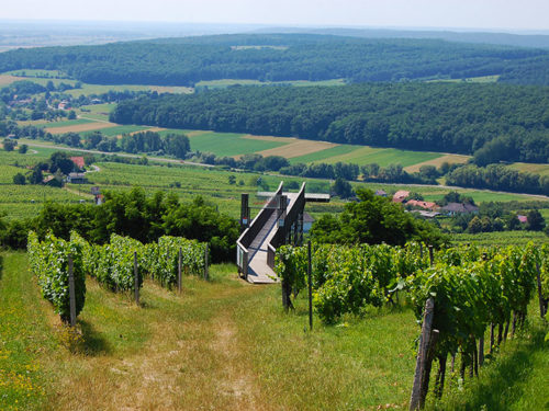A plataforma de observação Weinblick, Burgenland
