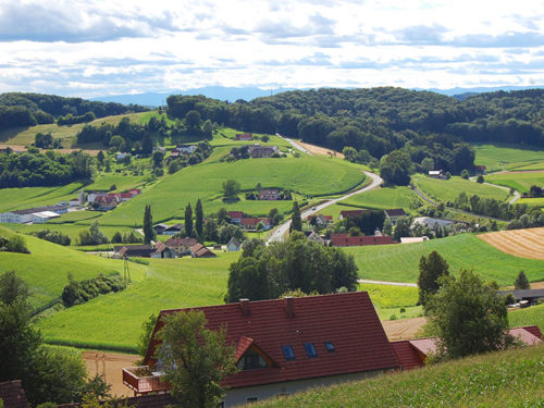 Uma vista típica no extremo sul, das ruínas do castelo em Neuhaus am Klausenbach. Foto: Arnold Weisz ©