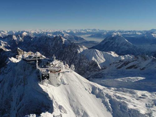Vista panorâmica dos Alpes Austríacos. Foto: Tiroler Zugspitzbahn ©